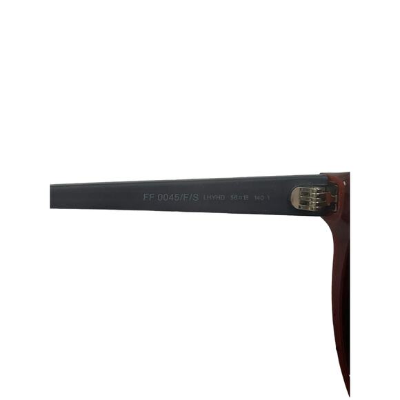 Fendi Oversized Round Cat Eye FF0045 Two Tone Casual Designer Sunglasses - Picture 10 of 13